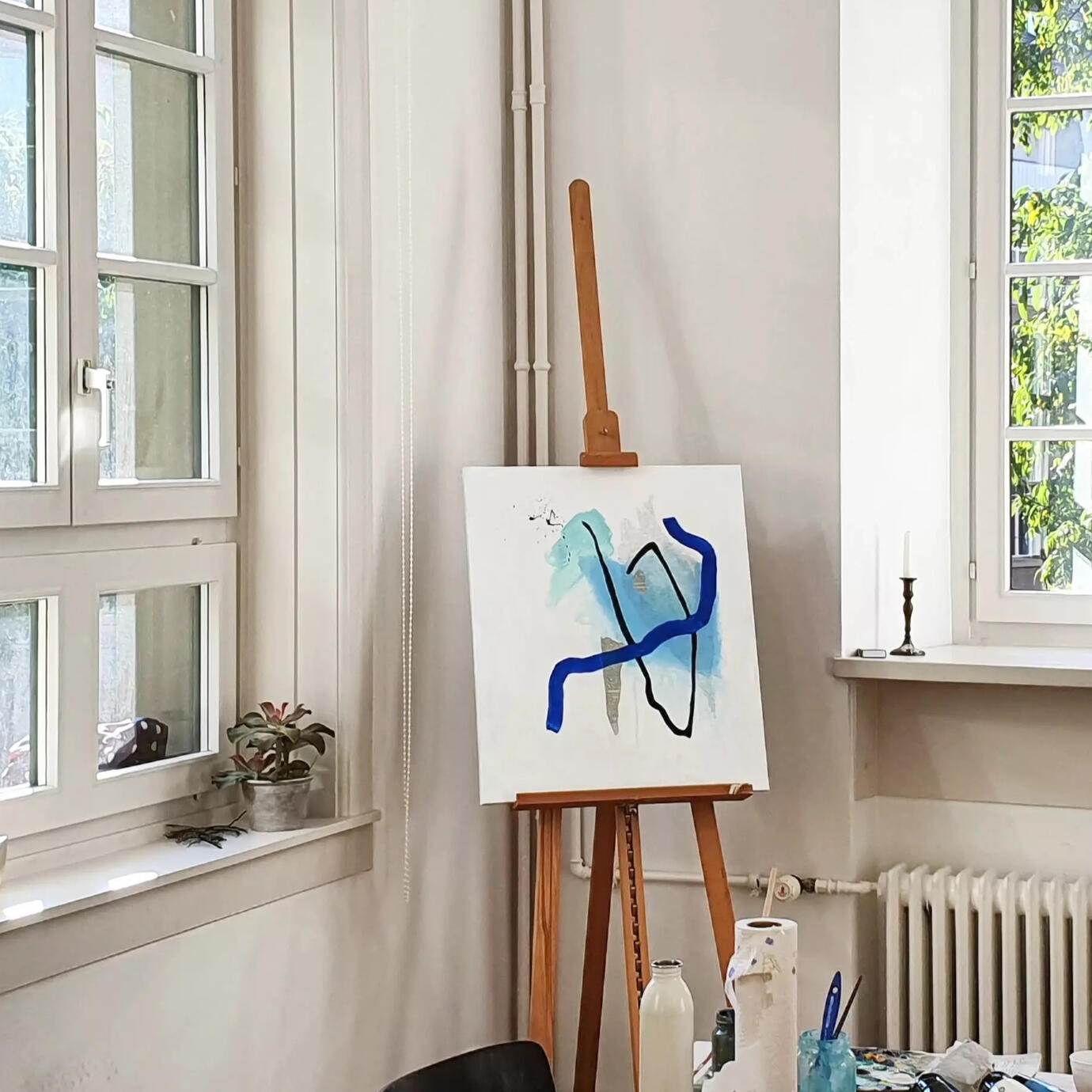 &quot;Vorwärts&quot;, Mischtechnik auf Leinwand